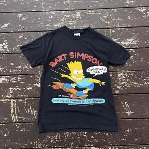 (S) Vintage 90s (1990) Bart Simpson The Simpsons Skateboard T-Shirt